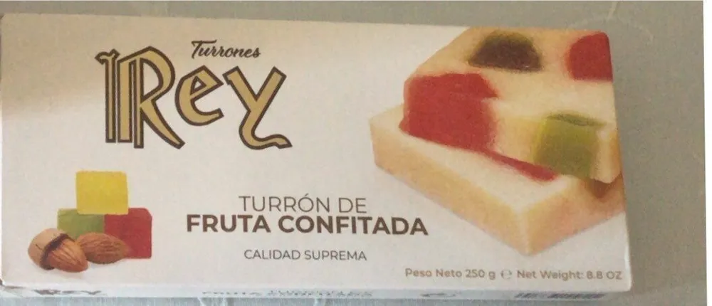 Turrón de fruta confitada