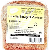 Pan de espelta integral cortado