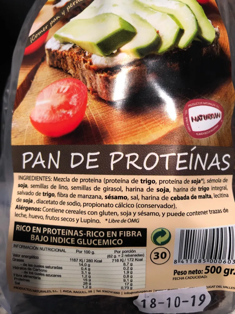 Pan de proteínas