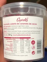Cacahuete cubierto de caramelo de cacao