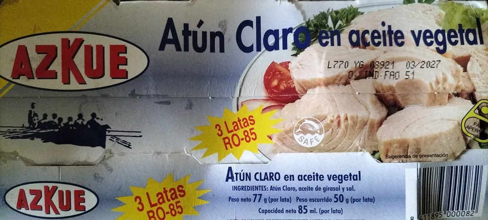Atún claro en aceite vegetal