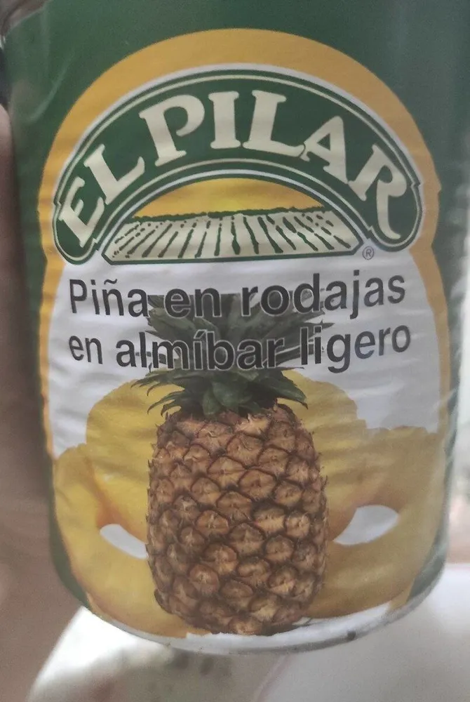 Piña en rodajas en almíbar ligero