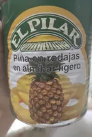 Piña en rodajas en almíbar ligero