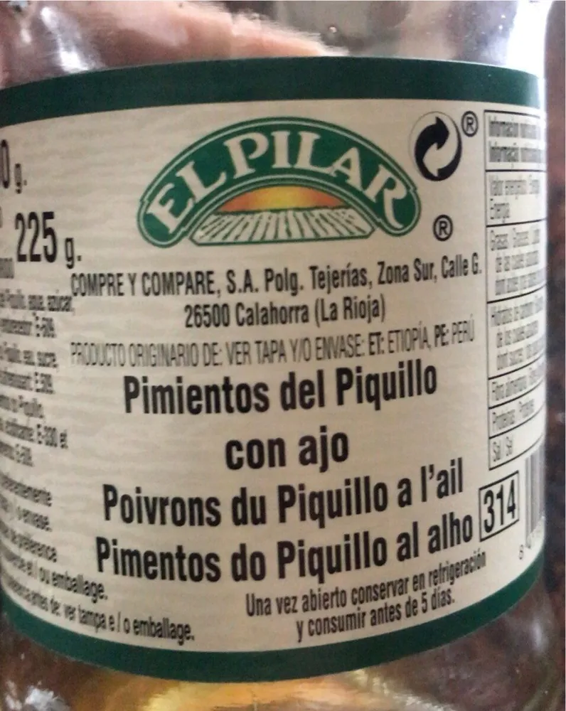 Pimientos de piquillo con ajo