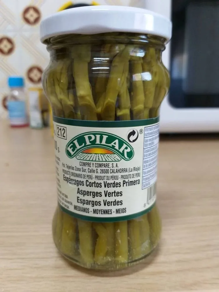 Espárragos cortos verdes