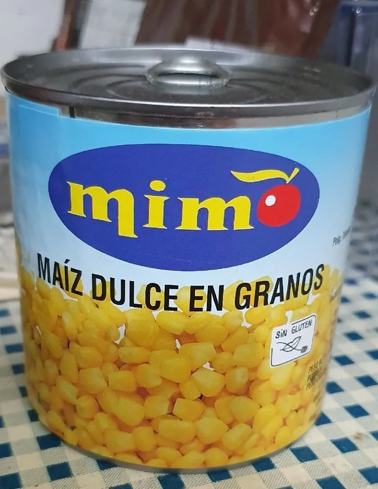 Maiz dulce en grano