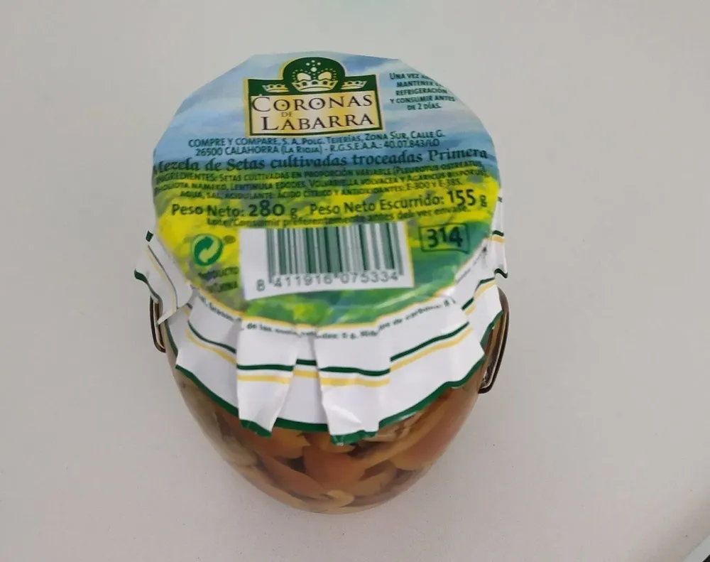 Mezcla de setas cultivadas troceadas