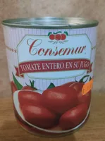 Tomate entero en su jugo