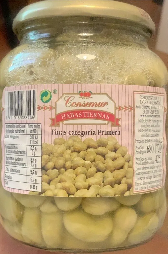 Habas tiernas