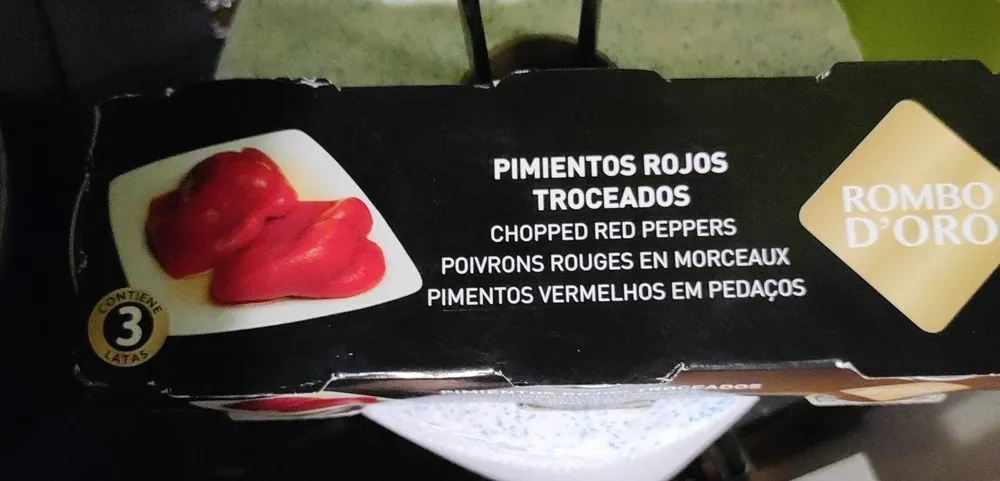 Pimientos rojos troceados