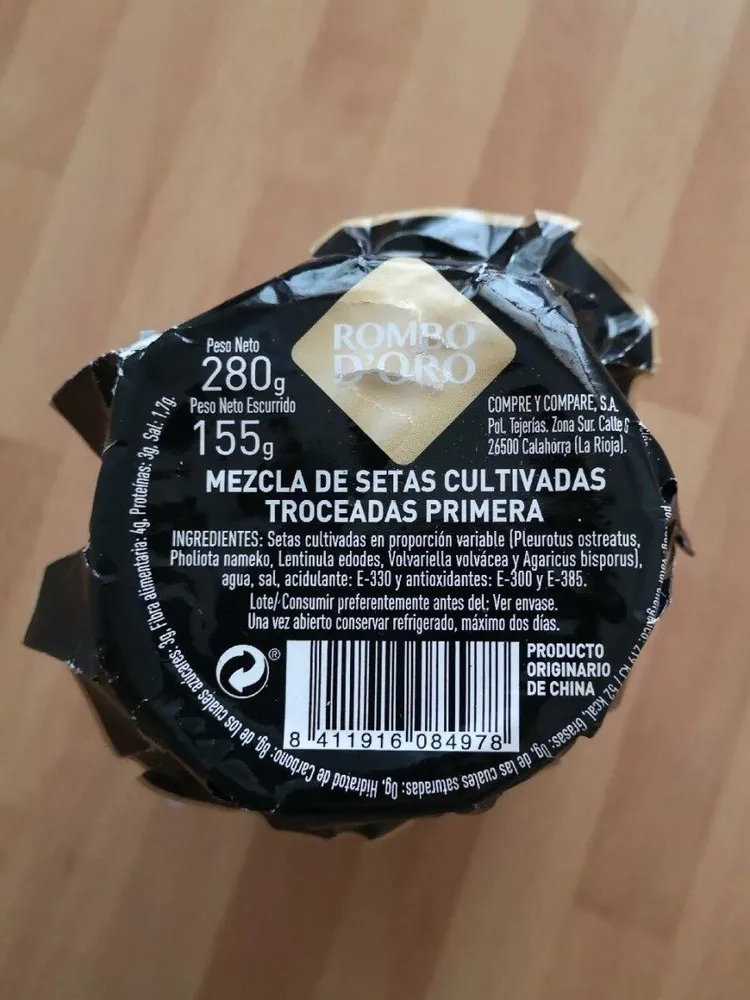 Mezcla de setas cultivadas troceadas primera