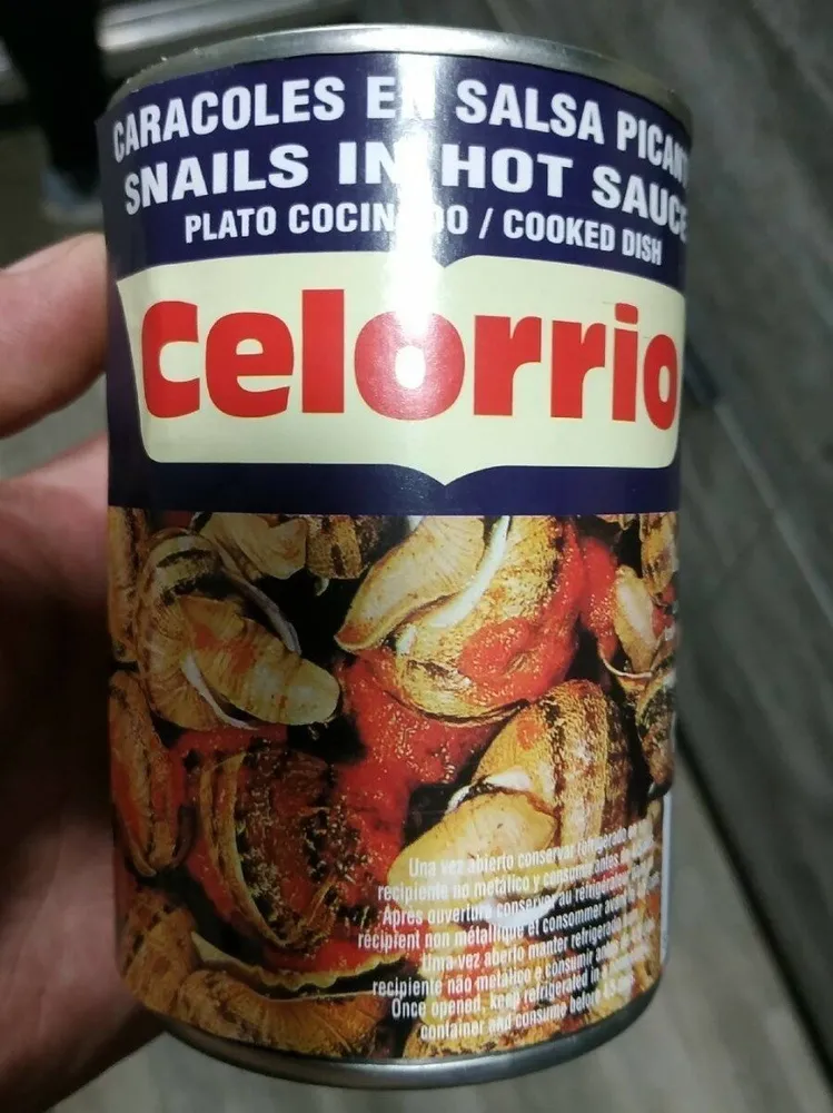 Caracoles en salsa en lata