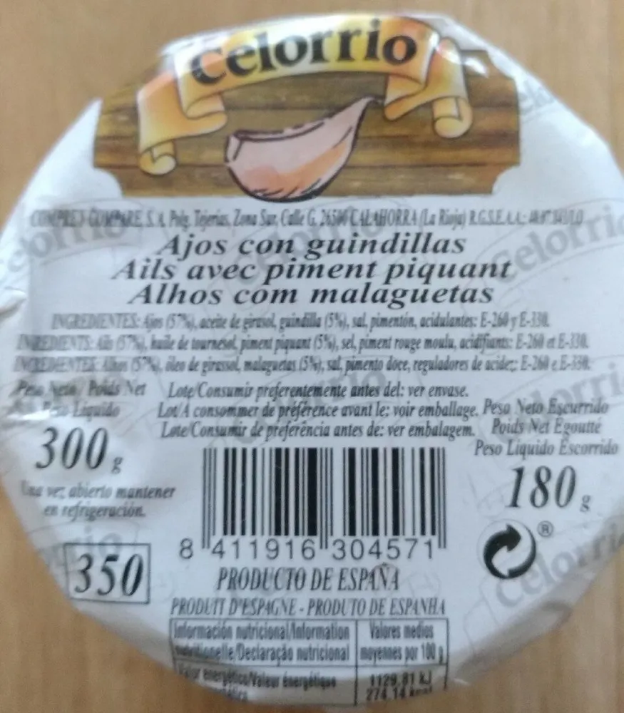 Ail avec piment piquant