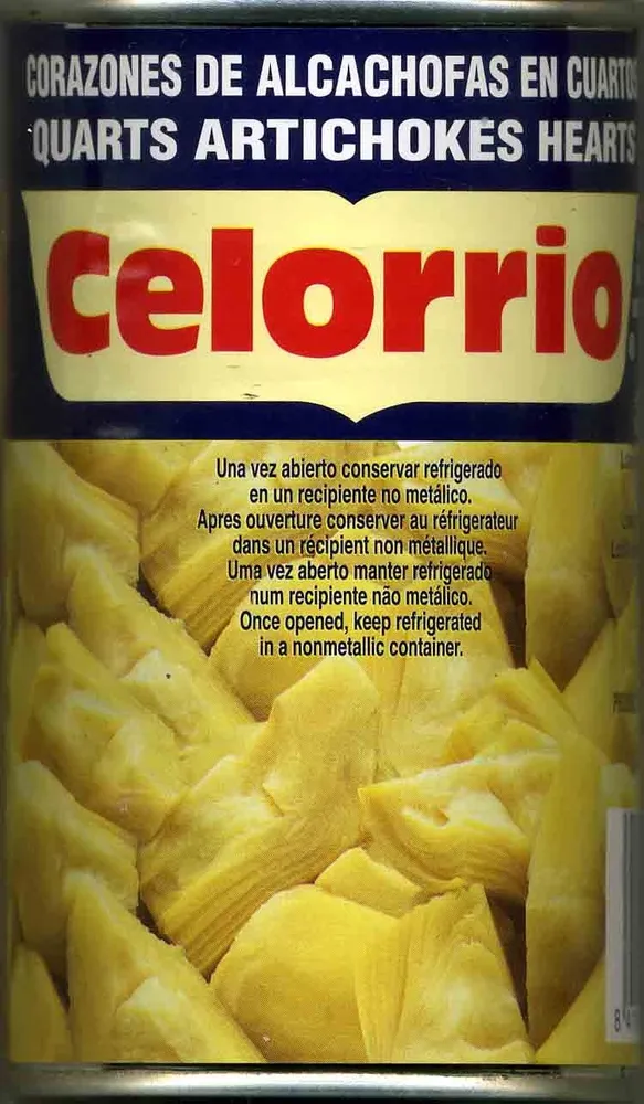 Corazones de alcachofas en cuartos
