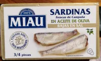 Sardinas en aceite de oliva bajas en sal