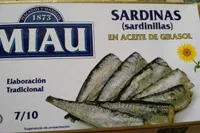Sardinas (sardinillas) en aceite de girasol
