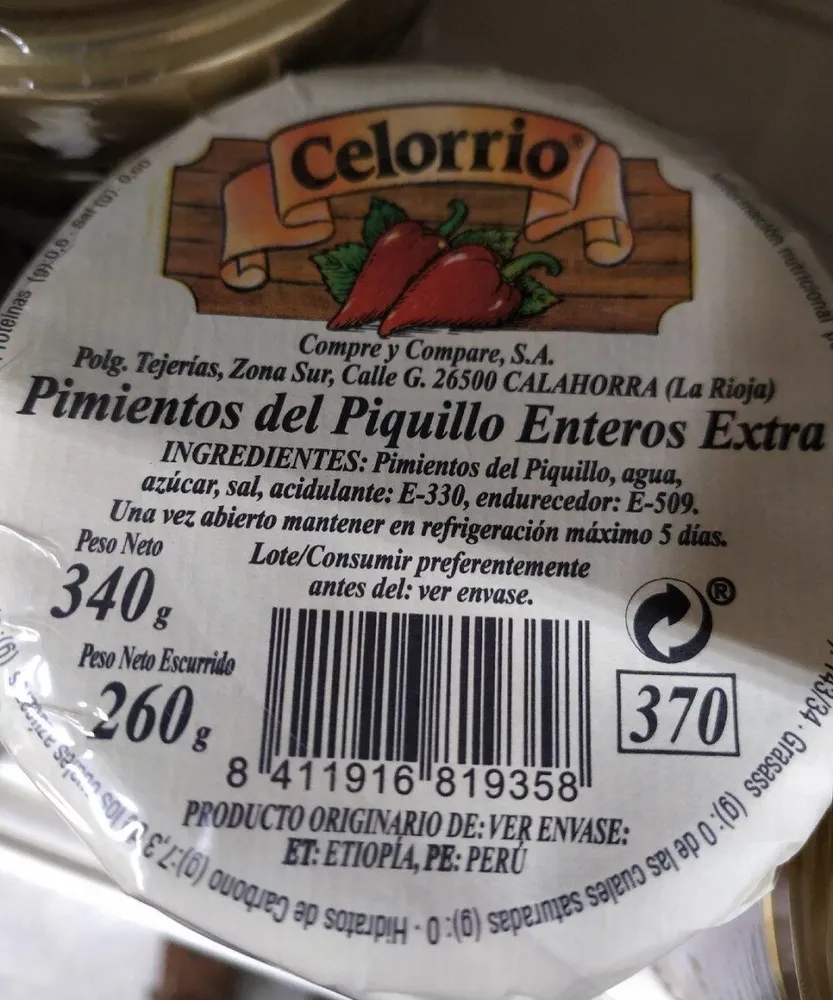 Pimientos de piquillo