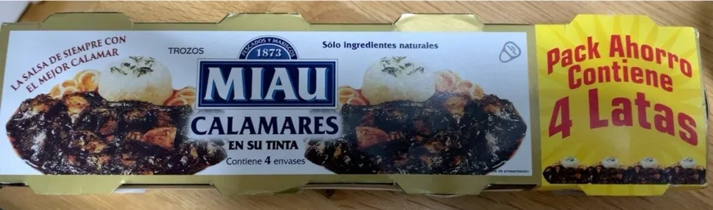 Calamares en su tinta