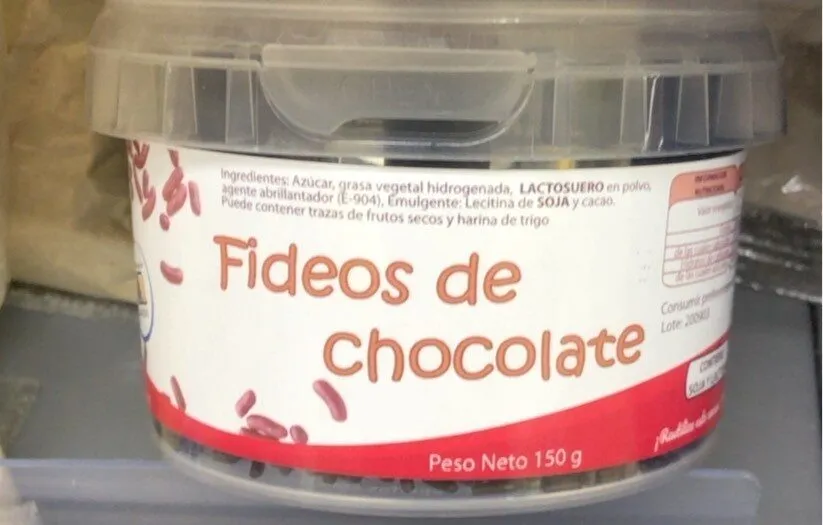 Fideos de chocolate