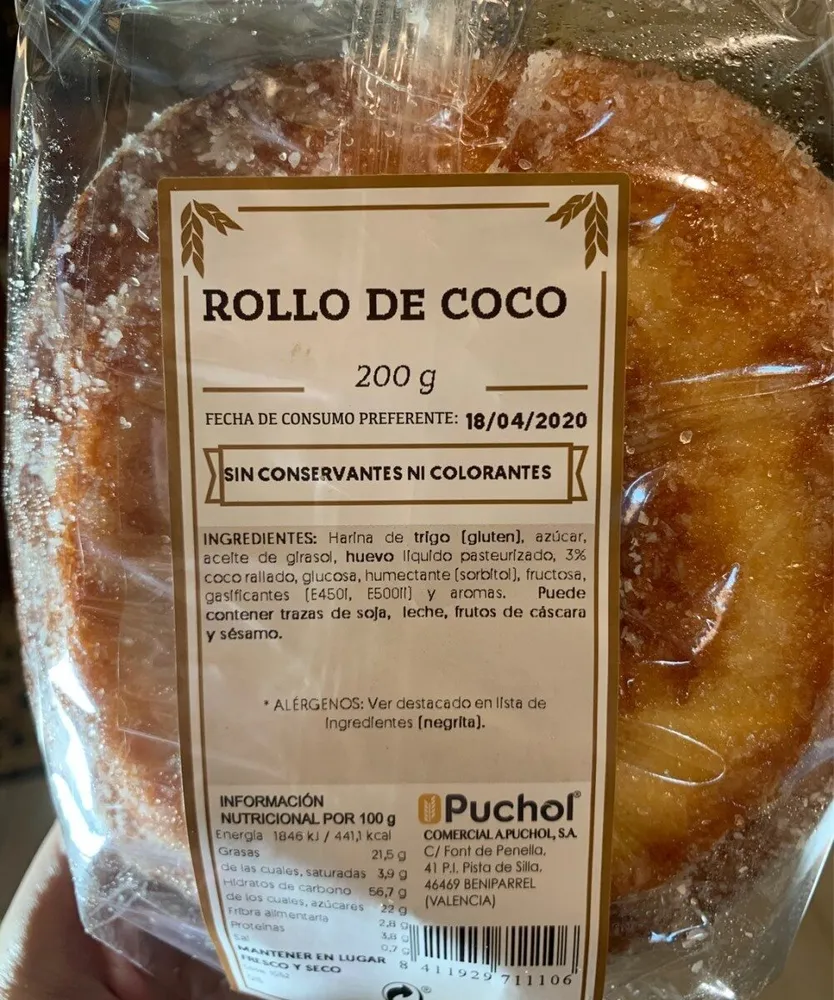 Rollo de coco