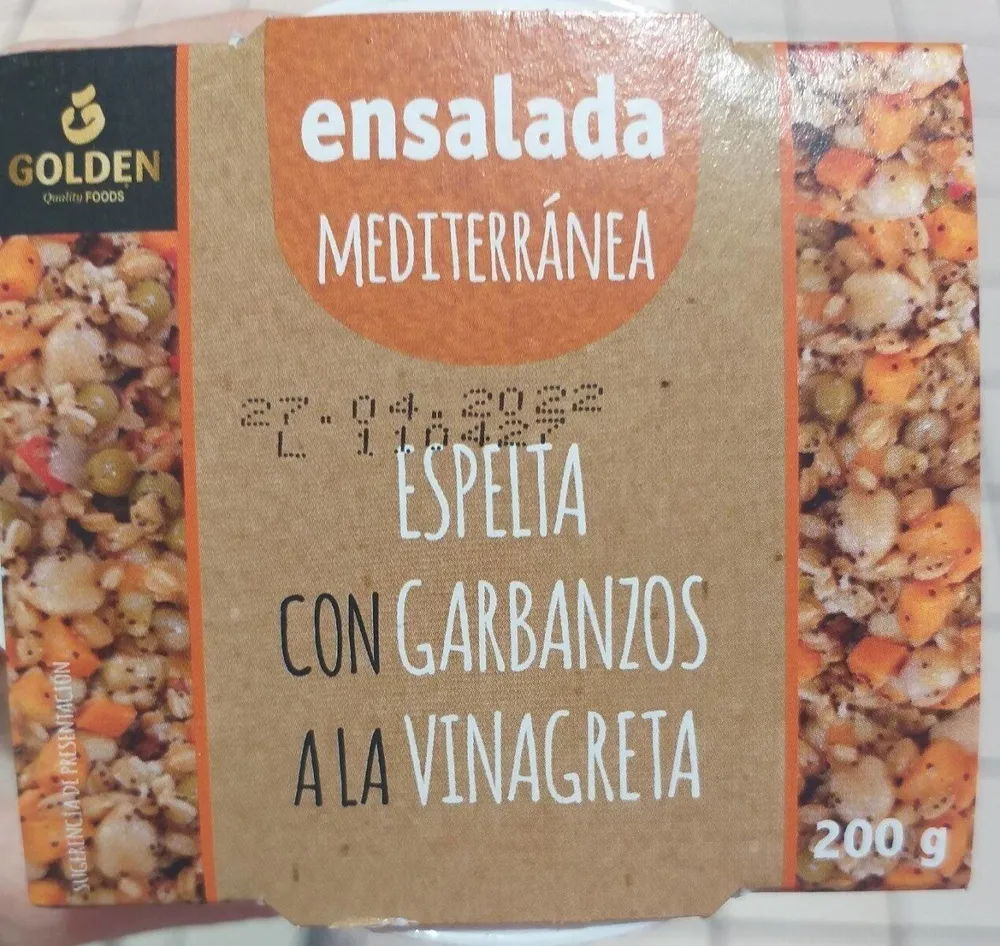 Espelta con garbanzos a la vinagreta