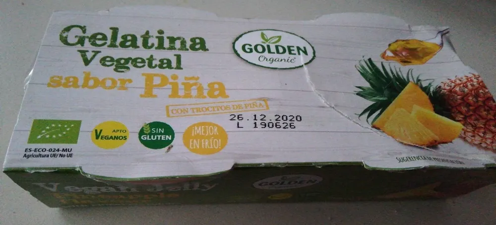 Gelatina vegetal sabor piña
