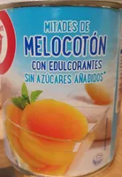 Mitades de melocotón con edulcorantes