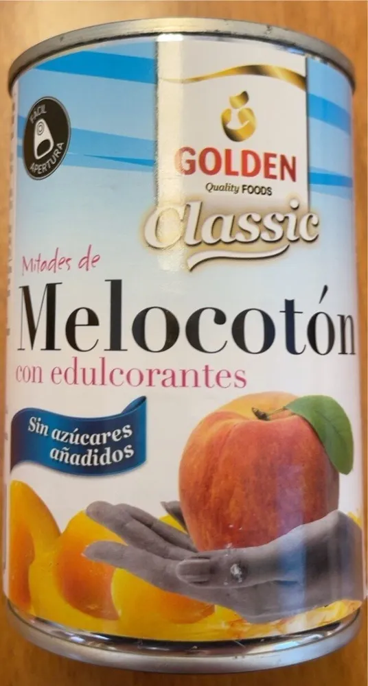 Melocotón con edulcorantes