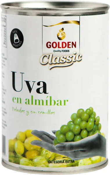 Uva almíbar pelada y sin semillas