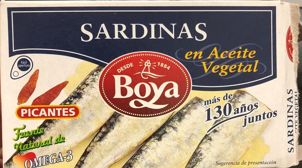Sardynki Boya W Oleju Roslinnym Pikantne 115G