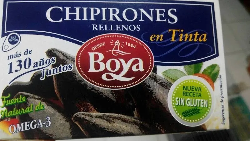 Chipirones rellenos en tinta