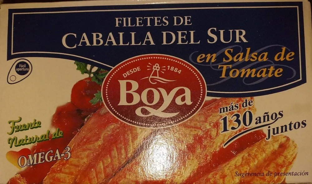 Filetes de caballa del sur en salsa de tomate