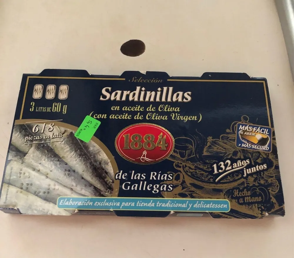 Sardinillas en aceite oliva virgen 1884 de las rías gallegas