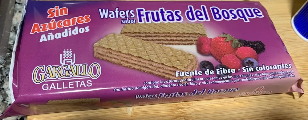 Wafers sabor Frutas del Bosque