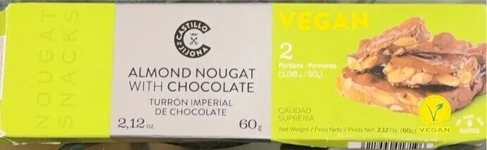 Almond nougat with chocolate
