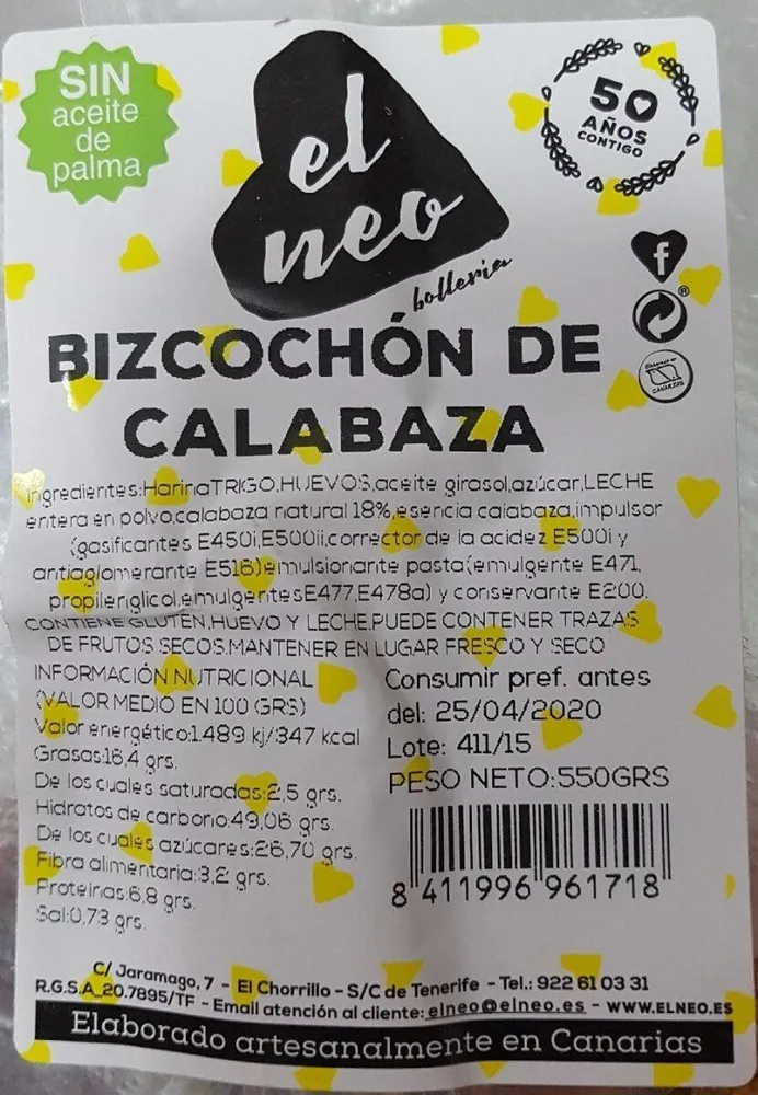 Bizcochón de calabaza