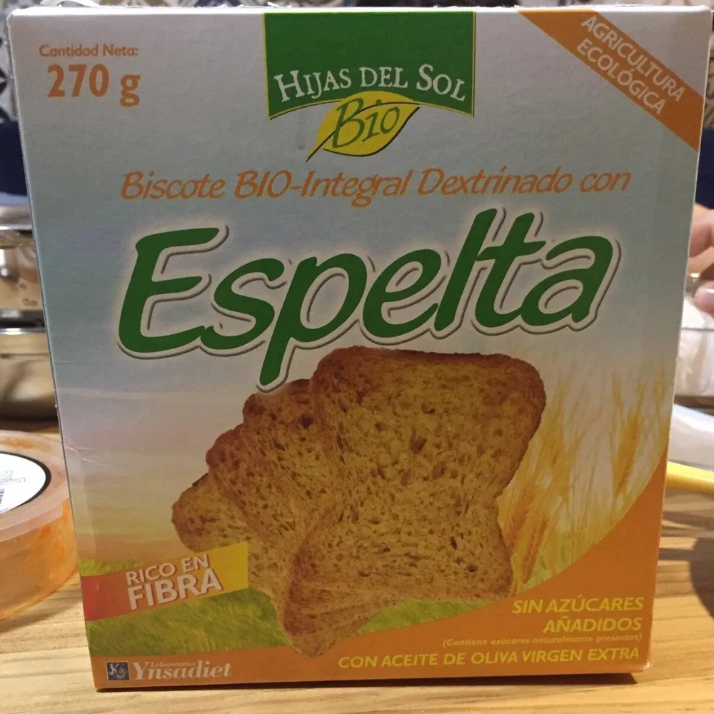 Biscote BIO-integral dextrinado con espelta