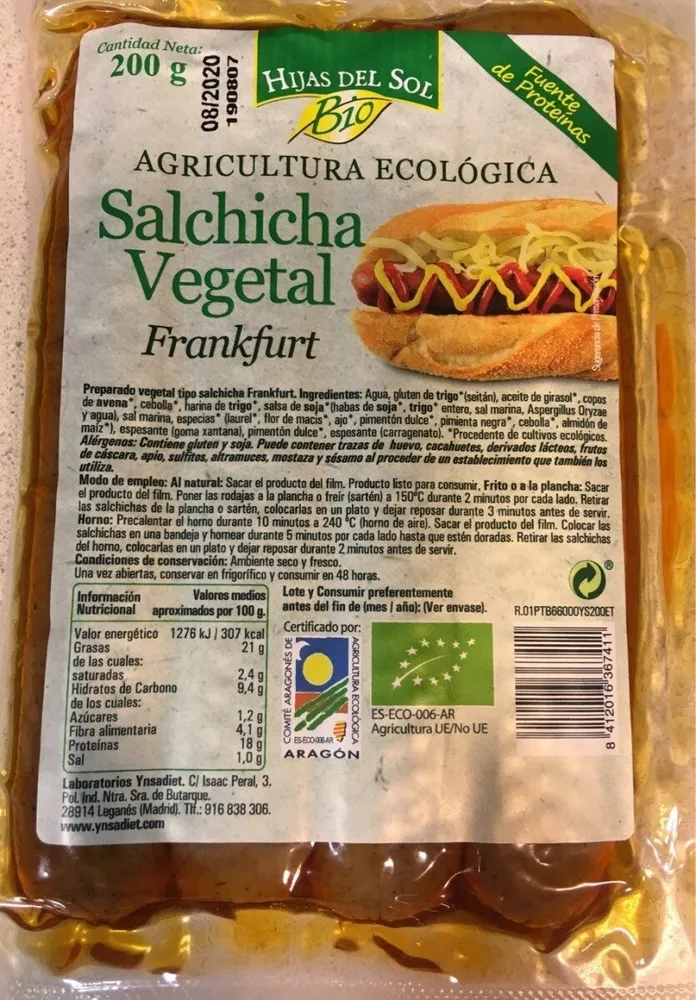 Salchicha Vegetal Frankfurt
