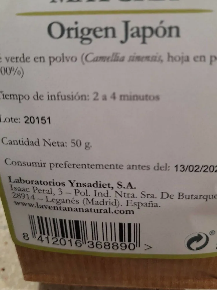 Te verde matcha