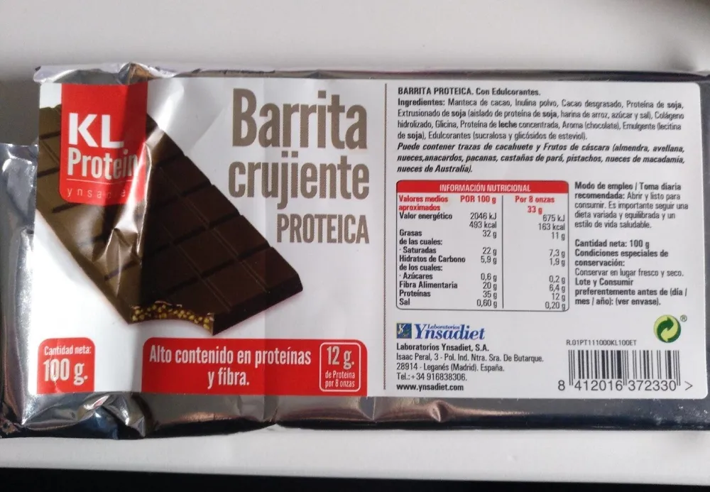 Barritas crujiente proteína