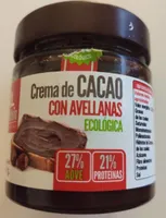 Crema de cacao con avellanas ecológica