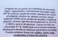 Pasas chocolate negro
