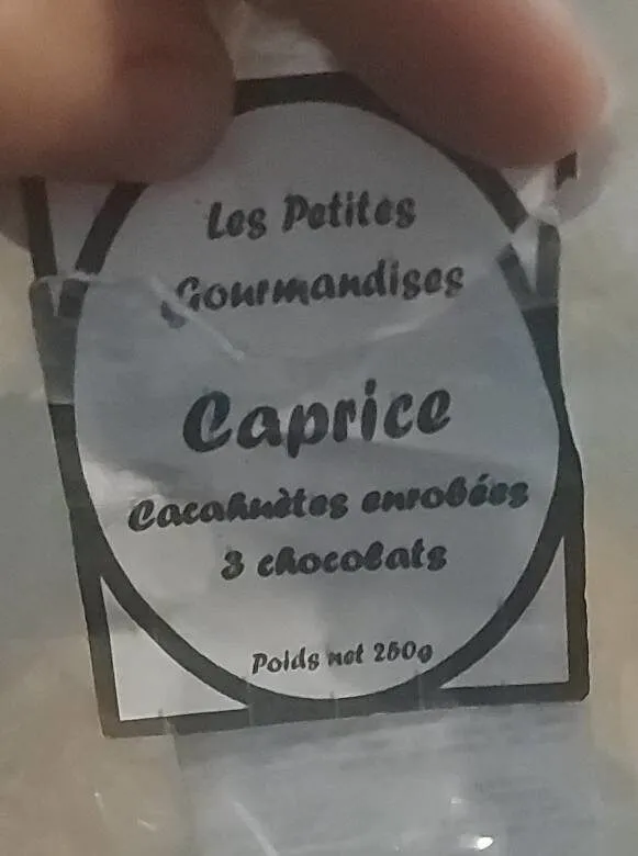 Caprice cacahuètes enrobées 3 chocolat