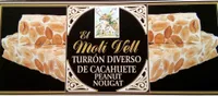 Turrón diverso de cacahuete