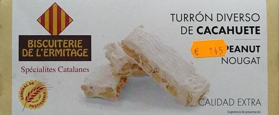 Túrron diverso de cacahuete
