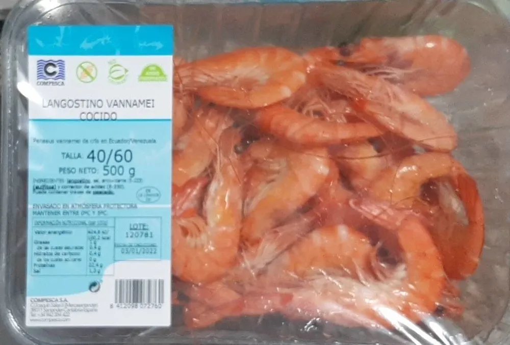 Langostino Vannamei Cocido