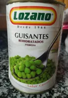 Guisantes rehidratados