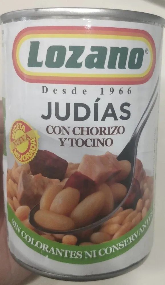 Judías con tocino y chorizo