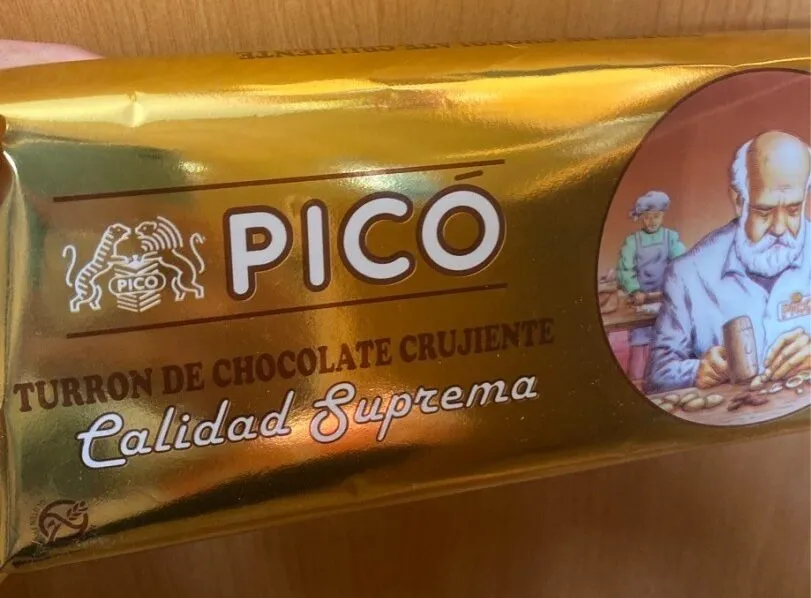 Turrón de chocolate crujiente