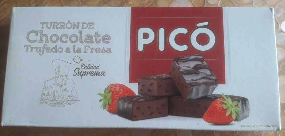 Turrón de chocolate trufado a la fresa